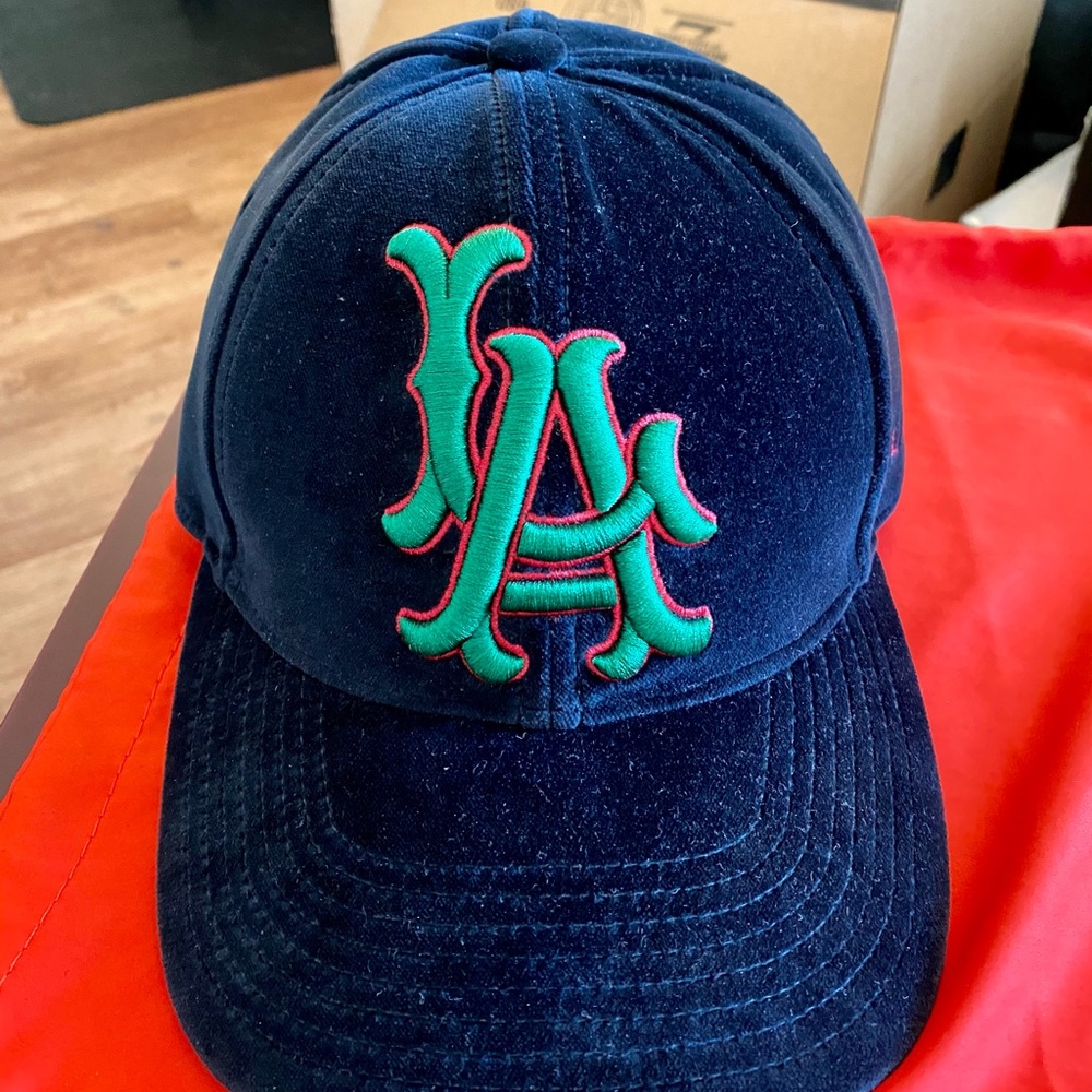 Gucci MLB LA Angels Velvet Hat